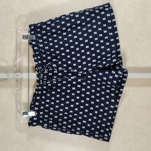 2/$10 04119 Loft Outlet navy & white dotted Swiss shorts XS